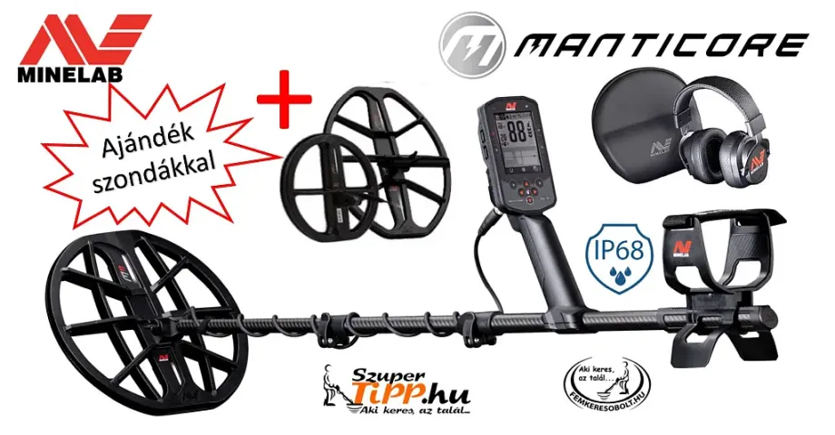 Minelab Manticore fémkereső + 2 db szonda + WHP fejhallgató